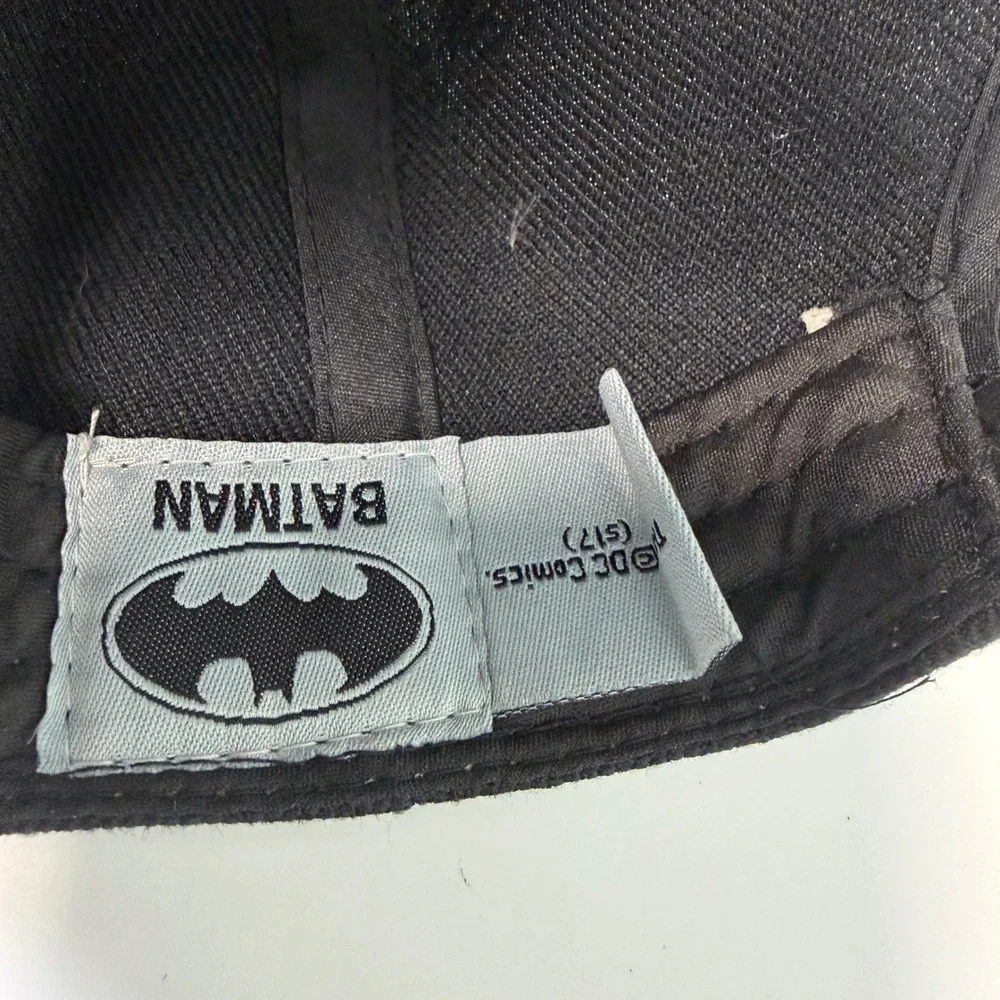 DC Comics Batman Snapback Hat Black Tie Dye Flat Brim Adjustable Cap Retro‎ Logo